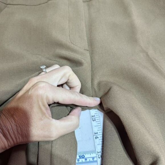Worthington NWT Women’s Wide Leg Cropped Trouser Pants Size 8 Hi Rise Brown - Picture 10 of 12
